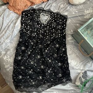 sabrina carpenter black heart cut out dress *never worn*